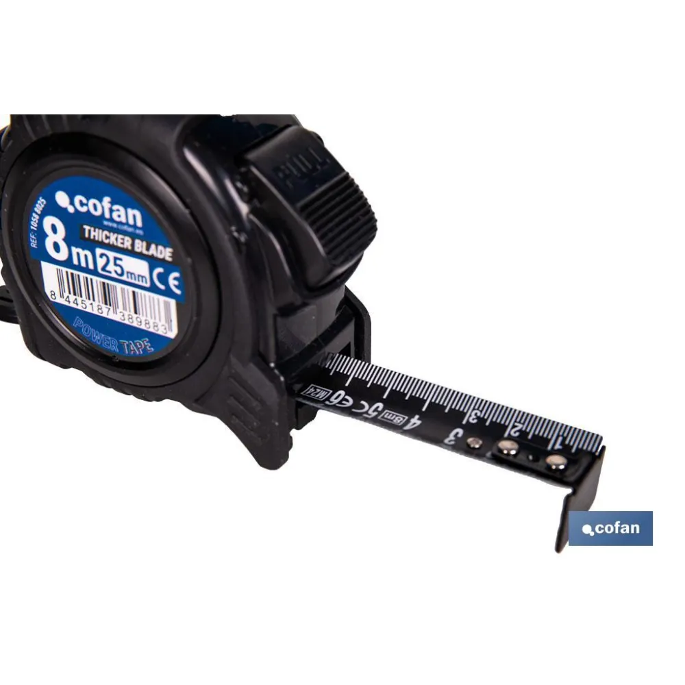 Comprar FLEXÓMETRO HOJA NEGRA DOBLE CARA 25 Cofan | almacendeferreteriacor.es