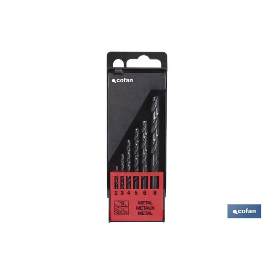 ESTUCHE BROCAS HSS - MEDIDAS: 2 - 8mm (6 pcs)