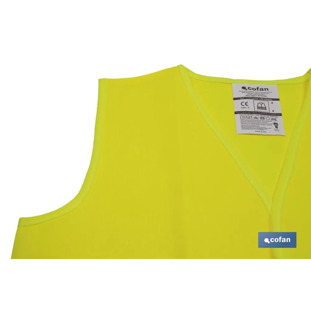 Comprar CHALECO AMARILLO REFLECTANTE P/NIÑO Cofan | almacendeferreteriacor.es