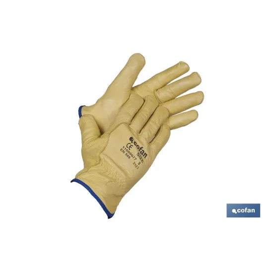 Comprar BLISTER GUANTES VACUNO EXTRA C/BORR Cofan | almacendeferreteriacor.es