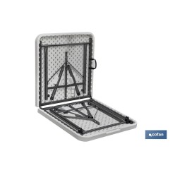 MESA PLEGABLE RECTANGULAR BLANCA 122x60x74 CM