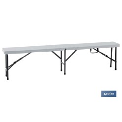 BANCO PLEGABLE RECTANGULAR BLANCO 180X25X43CM
