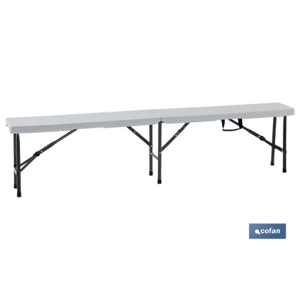 BANCO PLEGABLE RECTANGULAR BLANCO 180X25X43CM