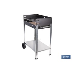 BARBACOA DE CARBÓN CON LADRILLO REFRACTARIO 567 X 360 X 830 MM