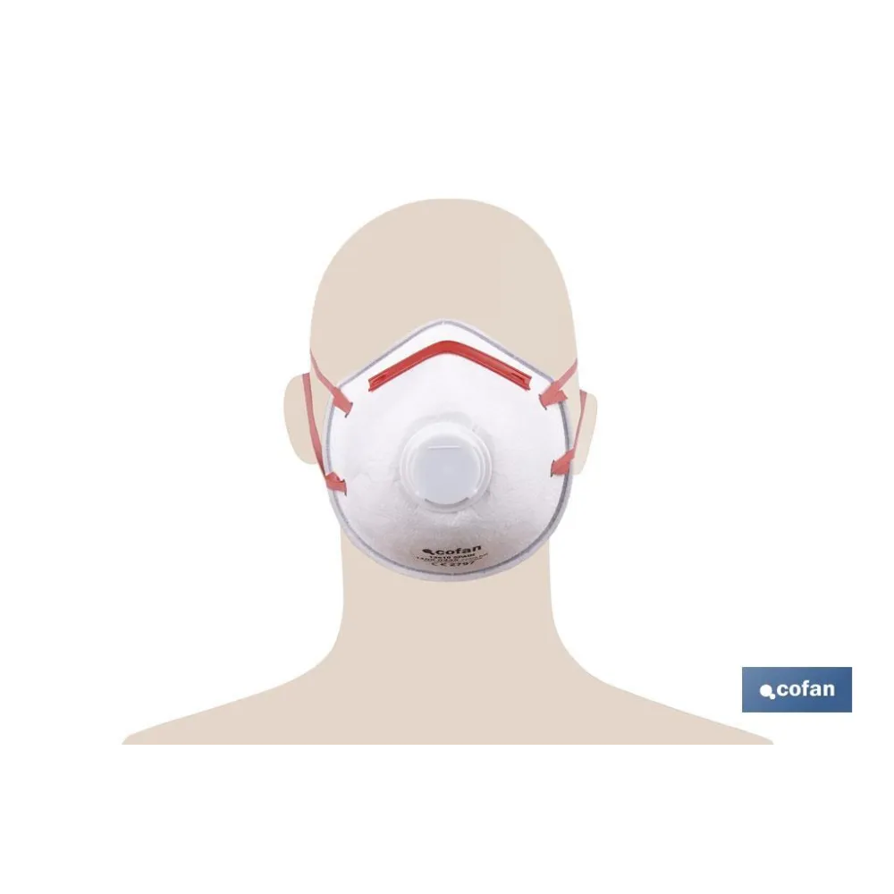 Comprar MASCARILLA PROTEC. C/VALVULA CE FFP Cofan | almacendeferreteriacor.es