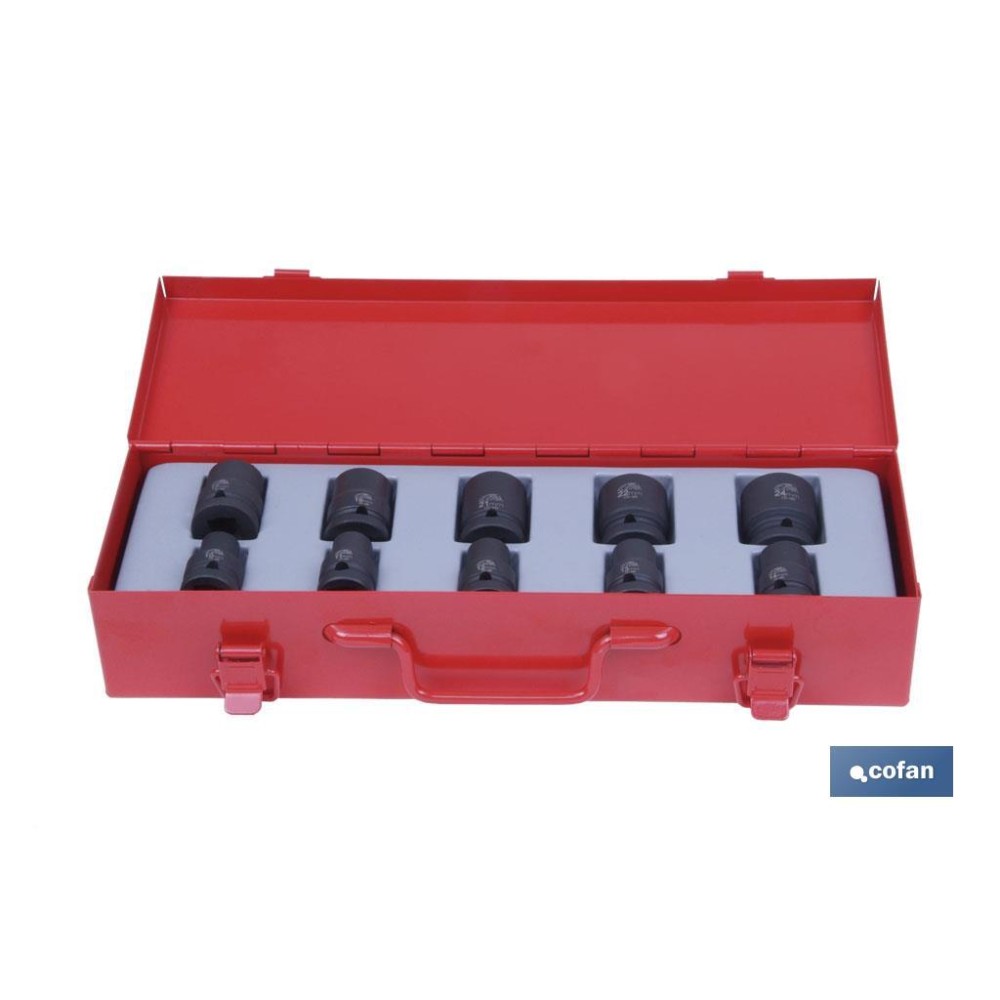 ESTUCHE 10 VASOS DE IMPACTO 1/2""