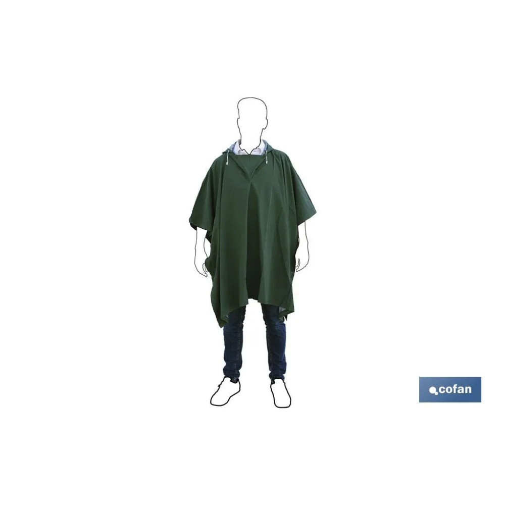 Comprar PONCHO DE AGUA VERDE PVC/POLIESTER  Cofan | almacendeferreteriacor.es