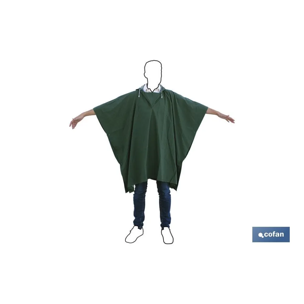 Comprar PONCHO DE AGUA VERDE PVC/POLIESTER  Cofan | almacendeferreteriacor.es