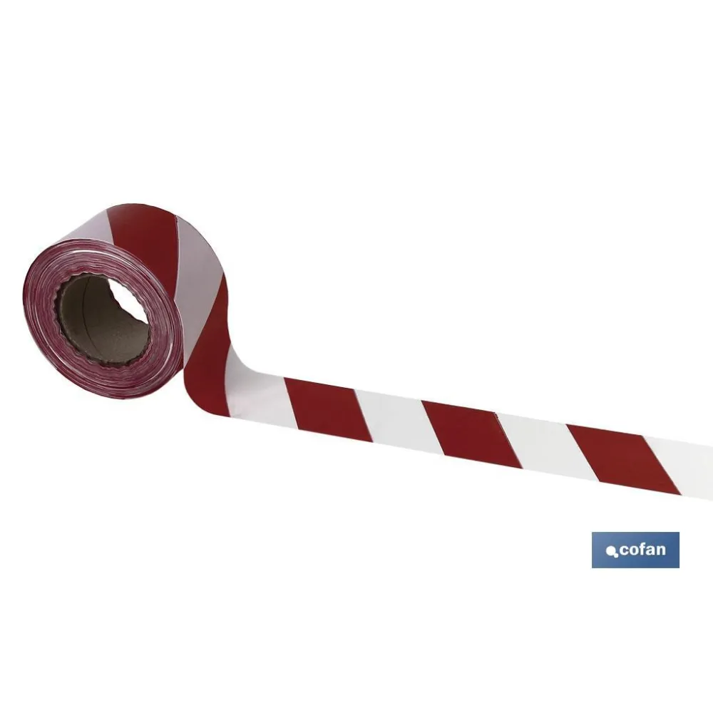 Comprar CINTA BALIZAM. ROJA/BLANCA  50MM X  Cofan | almacendeferreteriacor.es