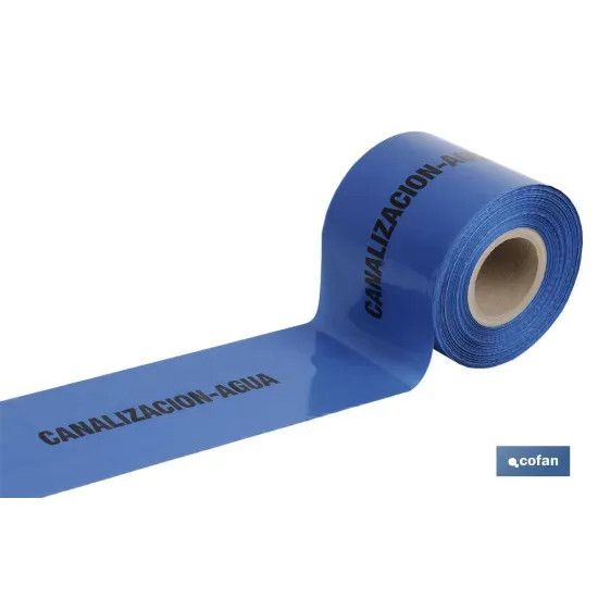 Comprar CINTA BALIZ. CANALIZACION AGUA 150M Cofan | almacendeferreteriacor.es
