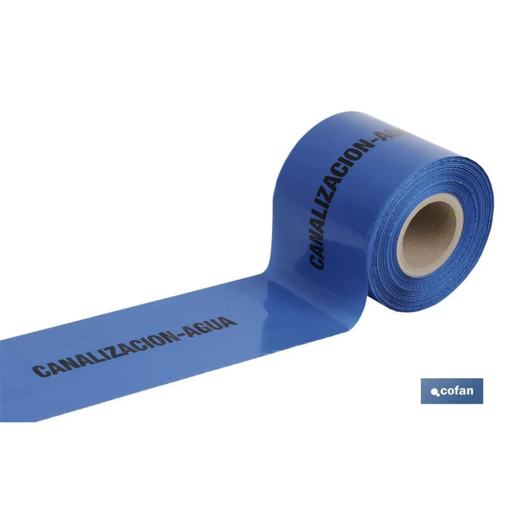 Comprar CINTA BALIZ. CANALIZACION AGUA 150M Cofan | almacendeferreteriacor.es