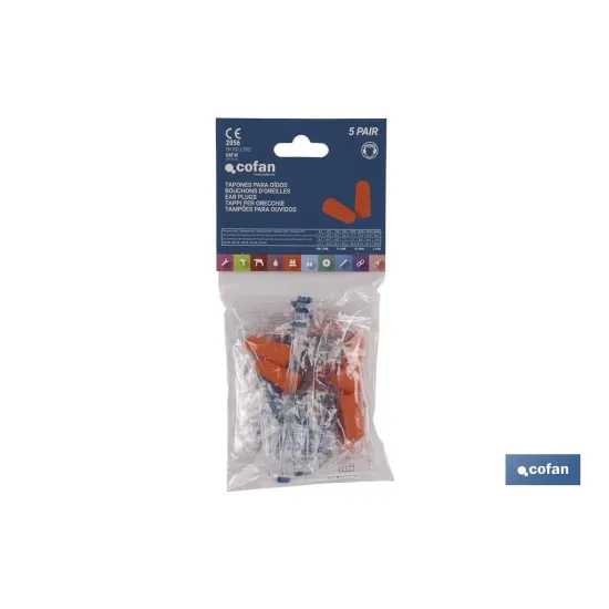 Comprar PACK 50 TAPONES (25 par) OIDOS  PU  Cofan | almacendeferreteriacor.es