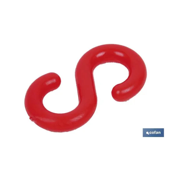 Comprar GANCHO S  CADENA PLÁSTICO 8mm ROJO  Cofan | almacendeferreteriacor.es
