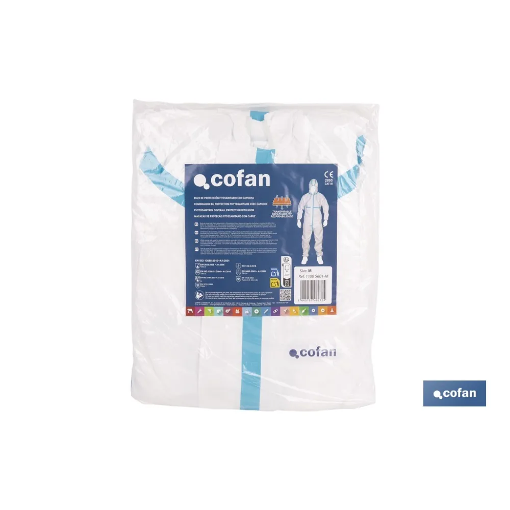 Comprar BUZO C/CAPUCHA FITOSANITARIOS ISO 2 Cofan | almacendeferreteriacor.es