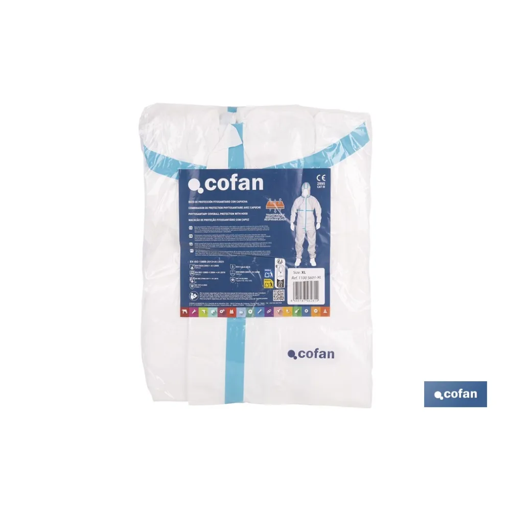 Comprar BUZO C/CAPUCHA FITOSANITARIOS ISO 2 Cofan | almacendeferreteriacor.es