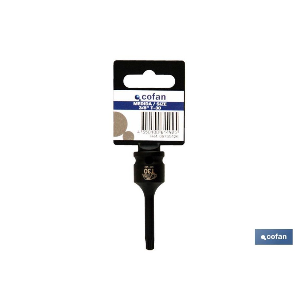 VASO IMPACTO 3/8 TORX MACHO T-50