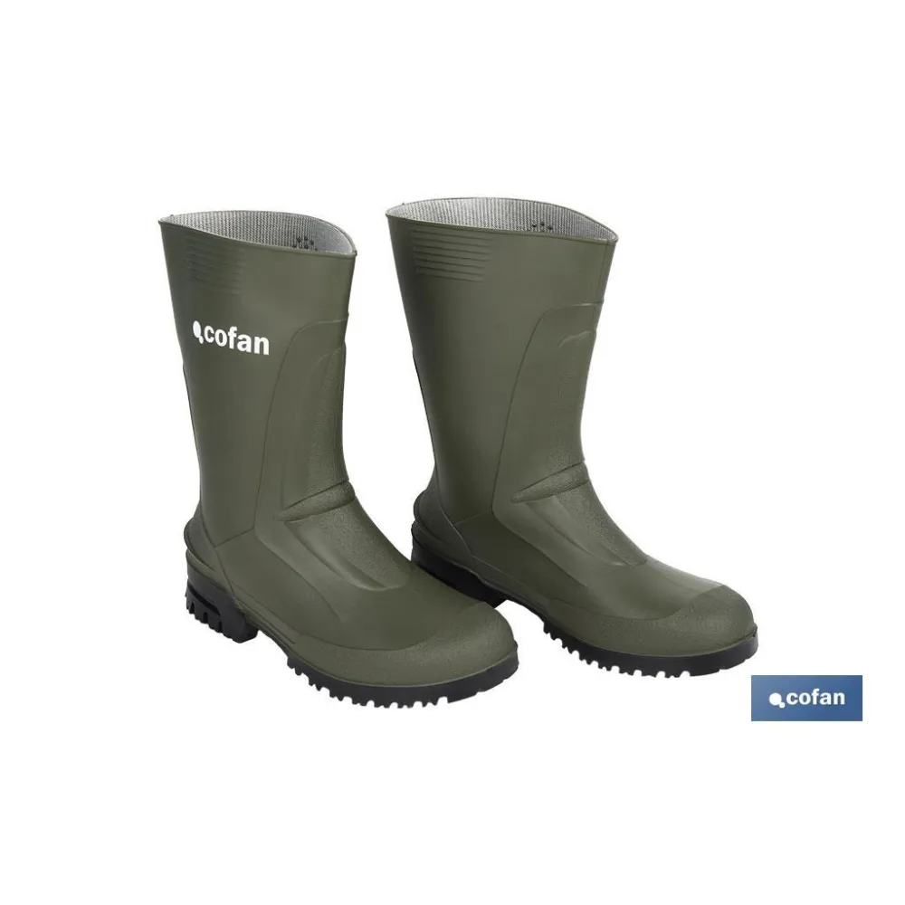 Comprar BOTA PVC VERDE MEDIA CAÑA TALLA 38  Cofan | almacendeferreteriacor.es