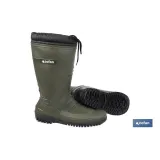 Comprar BOTA DE AGUA VERDE/NEGRA CON FORRO  Cofan | almacendeferreteriacor.es