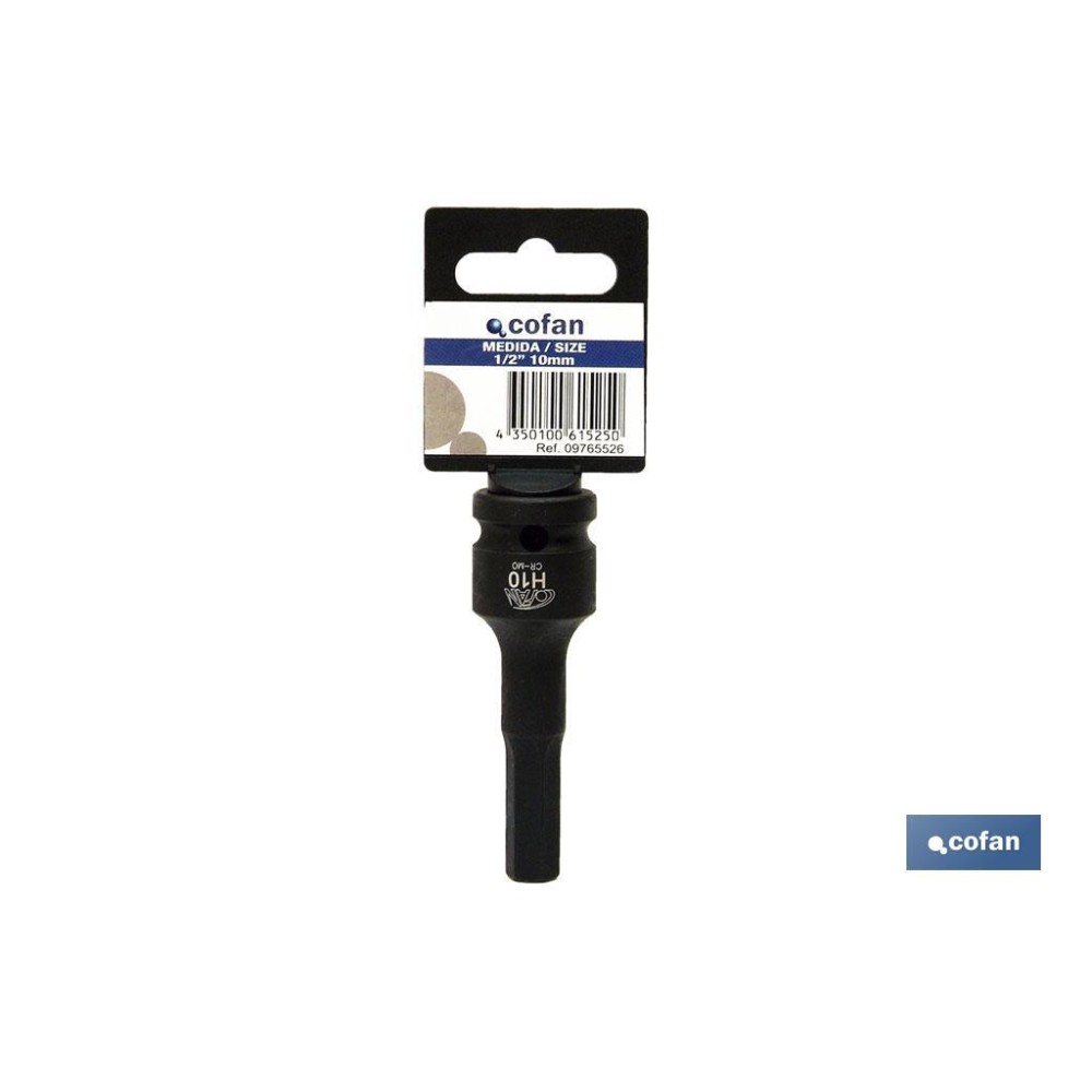 VASO IMPACTO 1/2 HEXAG. MACHO 8 MM