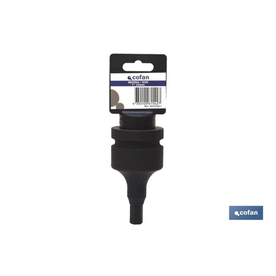 VASO IMPACTO 1 HEXAG. MACHO 12 MM