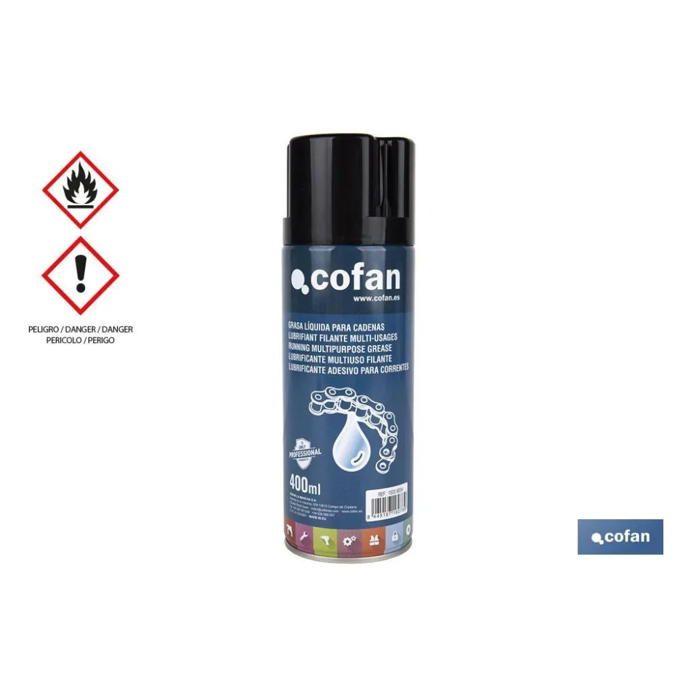 Comprar GRASA ADHESIVA PARA CADENAS 400 ML  Cofan | almacendeferreteriacor.es