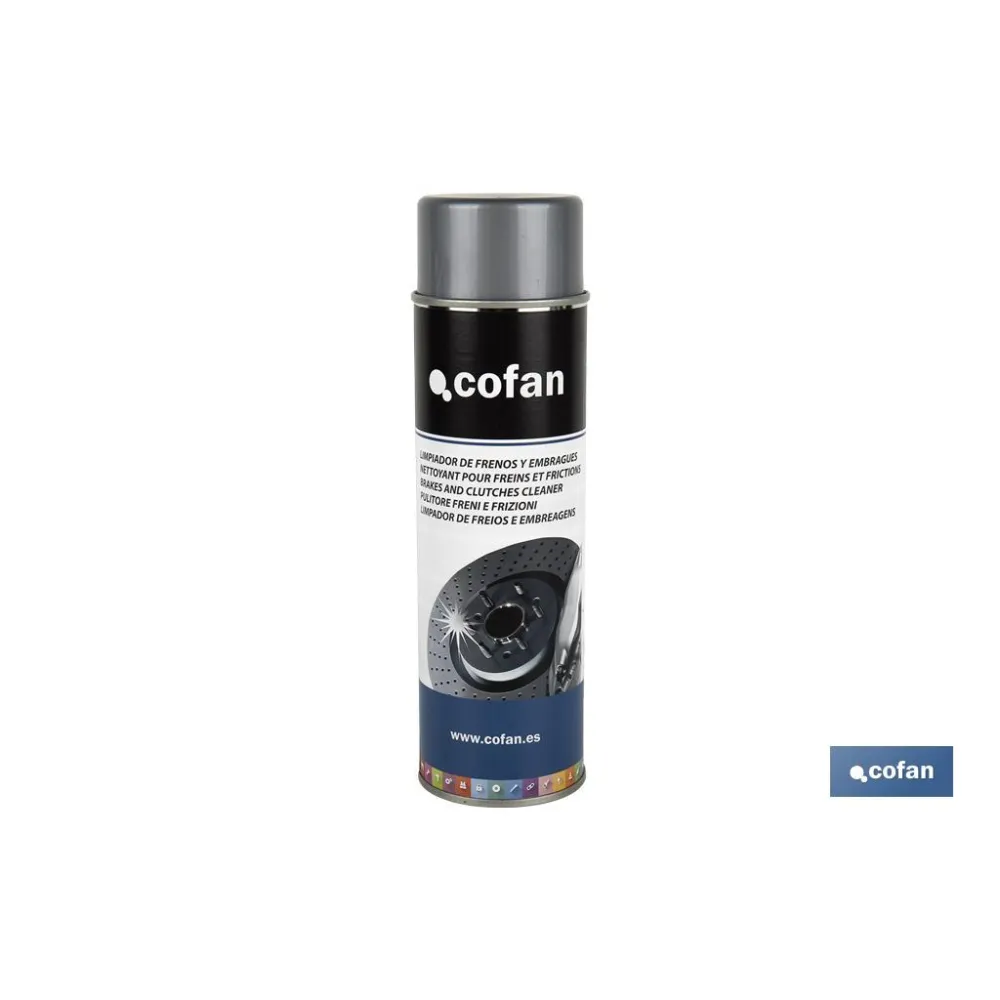 Comprar LIMPIADOR DE FRENOS Y EMBRAGUES 500 Cofan | almacendeferreteriacor.es