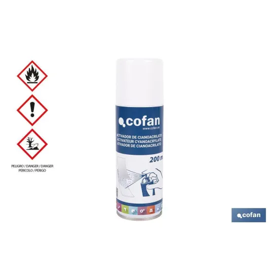 Comprar ACTIVADOR DE CIANOACRILATO 200 ML ( Cofan | almacendeferreteriacor.es