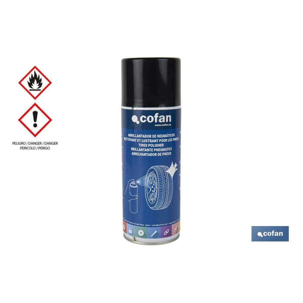 Comprar ABRILLANTADOR DE NEUMÁTICOS 400 ML  Cofan | almacendeferreteriacor.es