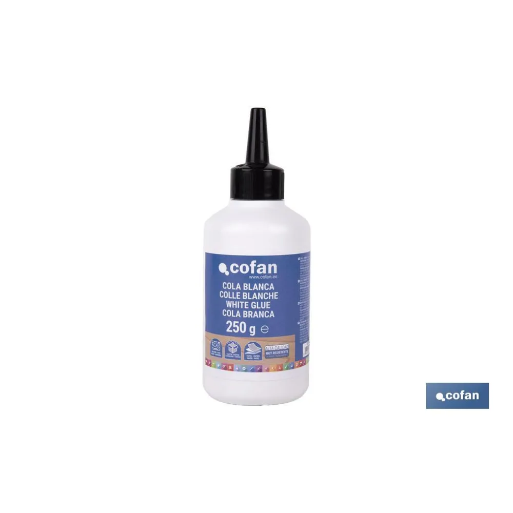 Comprar COLA BLANCA 250 G (PACK: 1 UDS) Cofan | almacendeferreteriacor.es