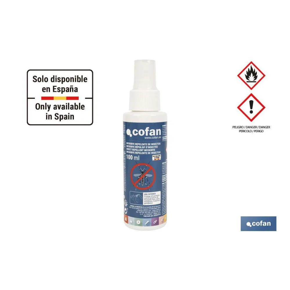 Comprar MOSKIBYE REPELENTE DE INSECTOS 100  Cofan | almacendeferreteriacor.es