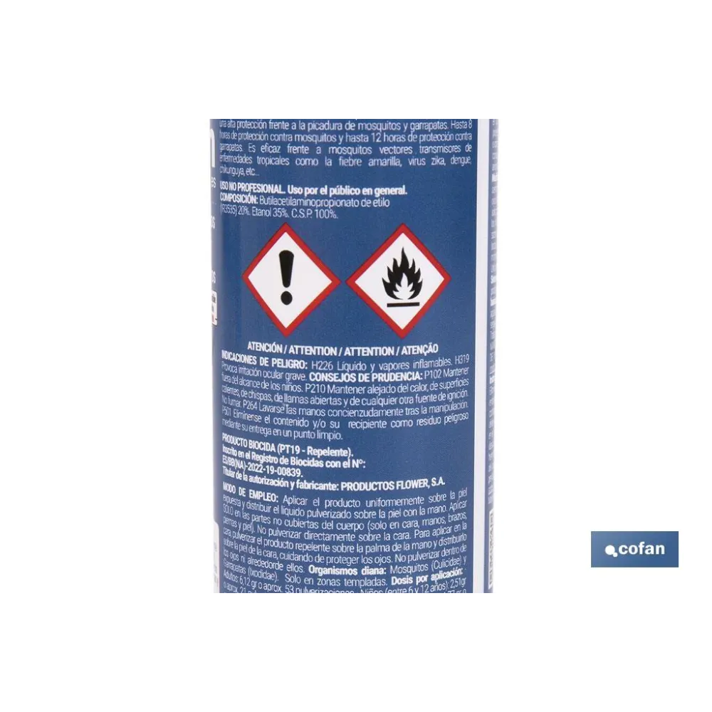 Comprar MOSKIBYE REPELENTE DE INSECTOS 100  Cofan | almacendeferreteriacor.es