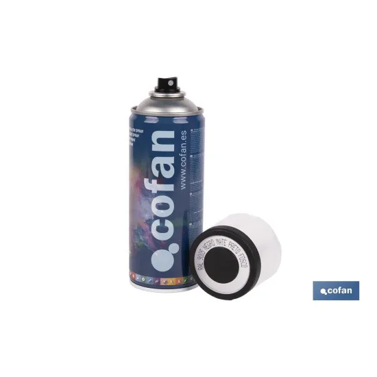 Comprar PINTURA ACRIL. 400ML 9005-NEGRO MAT Cofan | almacendeferreteriacor.es