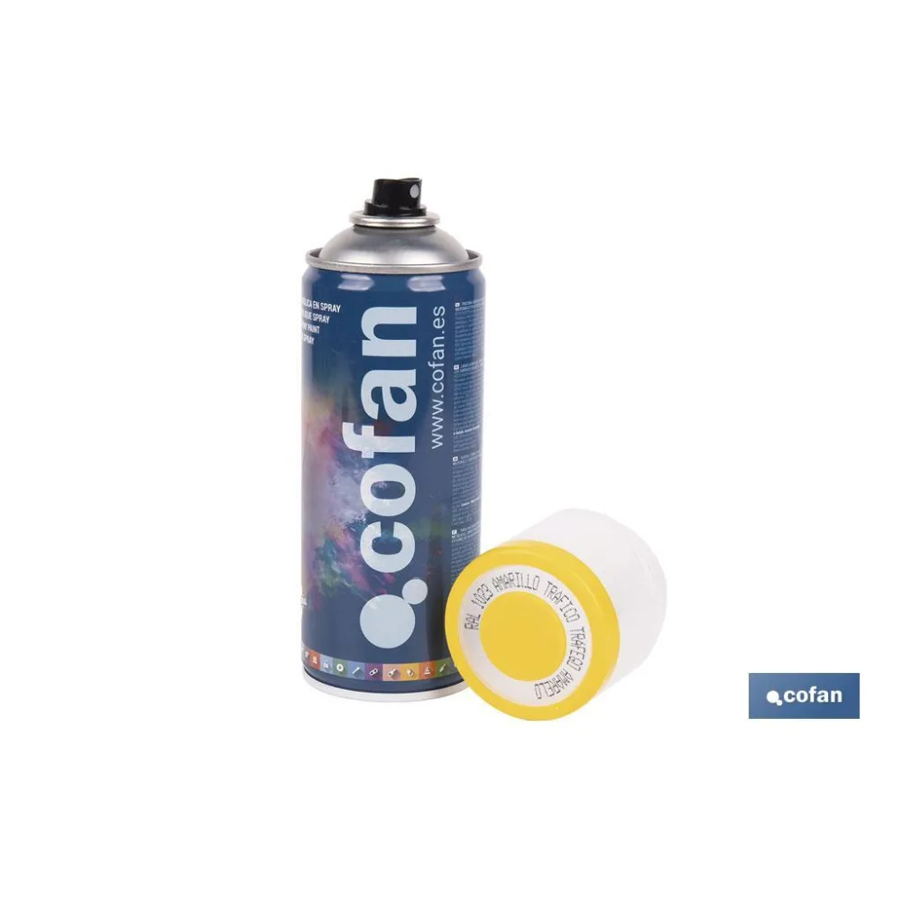 Comprar PINTURA ACRIL. 400ML 1023-AMARILLO  Cofan | almacendeferreteriacor.es