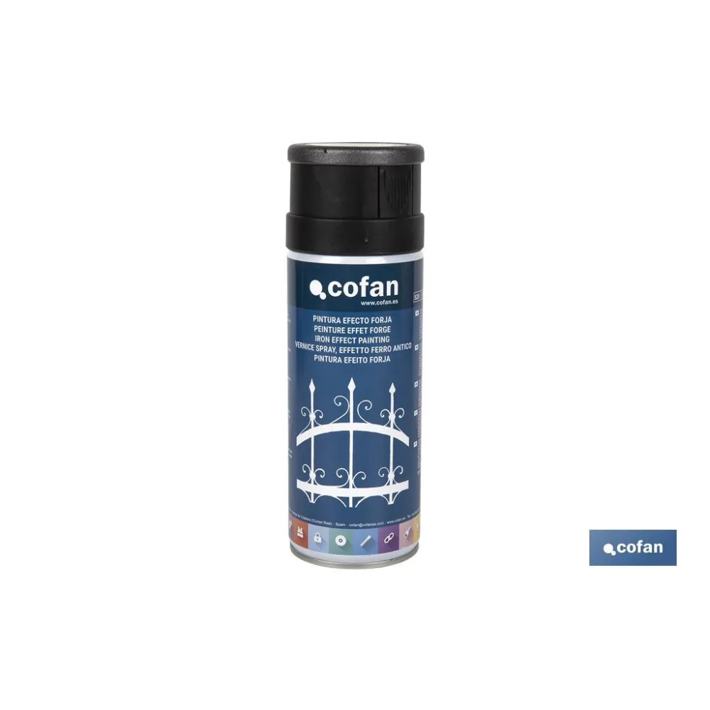 Comprar PINTURA EFECTO FORJA NEGRO 400 ML ( Cofan | almacendeferreteriacor.es