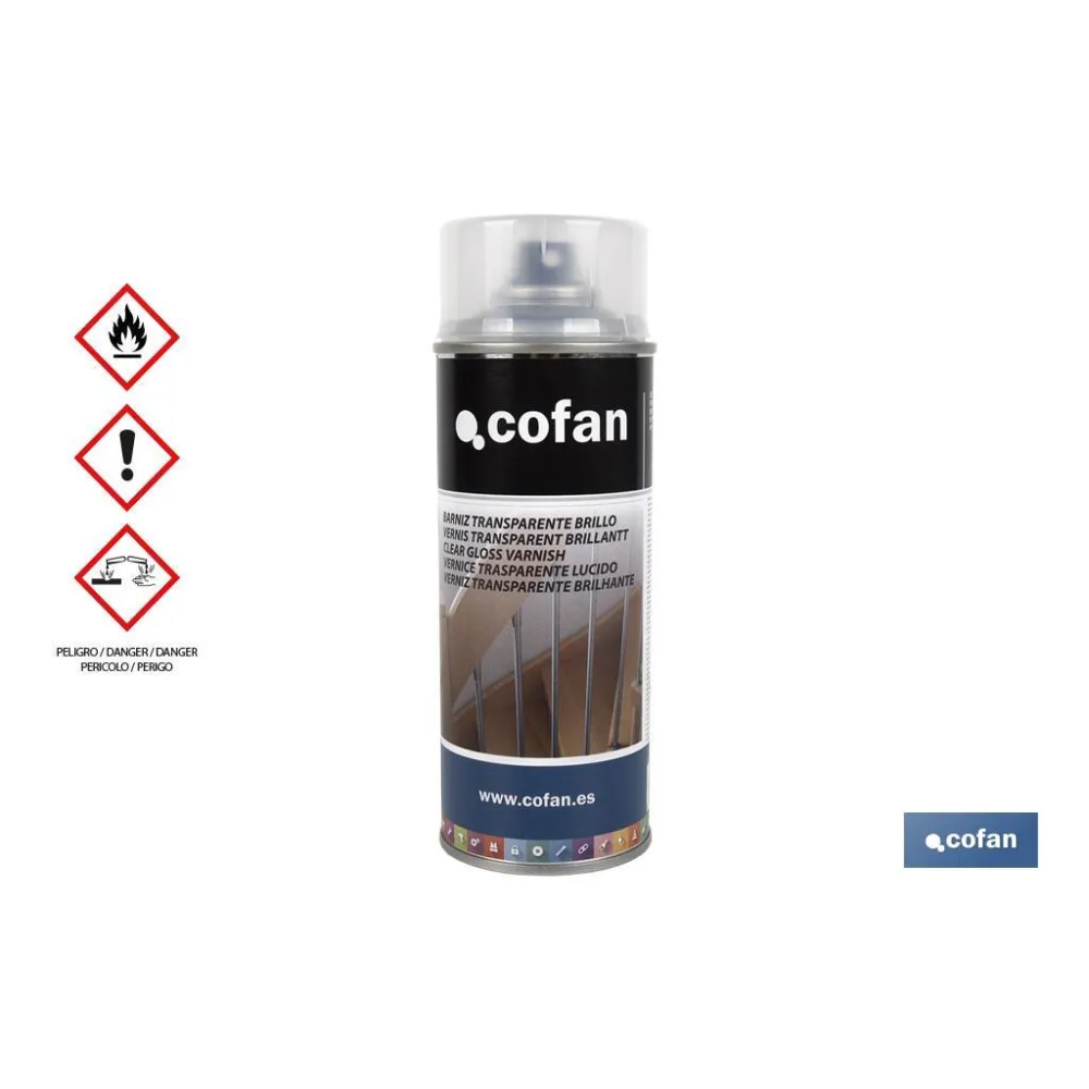 Comprar BARNIZ TRANSPARENTE BRILLO 400ML (P Cofan | almacendeferreteriacor.es