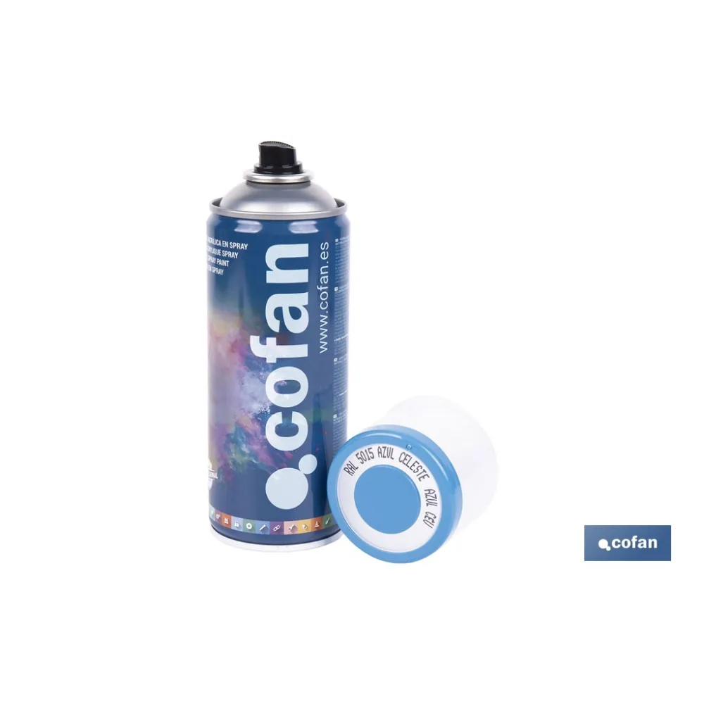 Comprar PINTURA ACRIL. 400ML - 5015 AZUL CE Cofan | almacendeferreteriacor.es