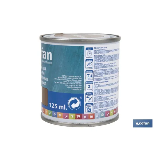 Comprar ESMALTE AL AGUA (125 ML) MARRÓN BRI Cofan | almacendeferreteriacor.es