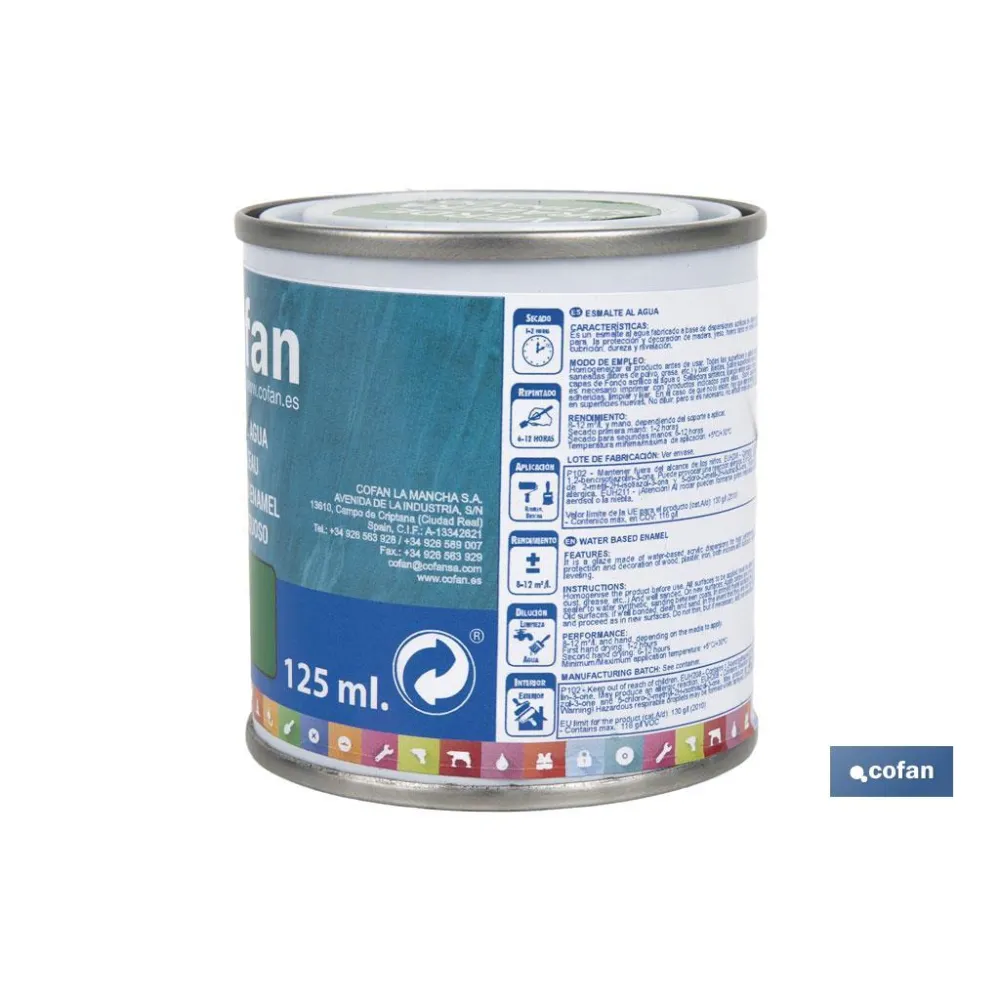 Comprar ESMALTE AL AGUA (125 ML) VERDE PRAD Cofan | almacendeferreteriacor.es