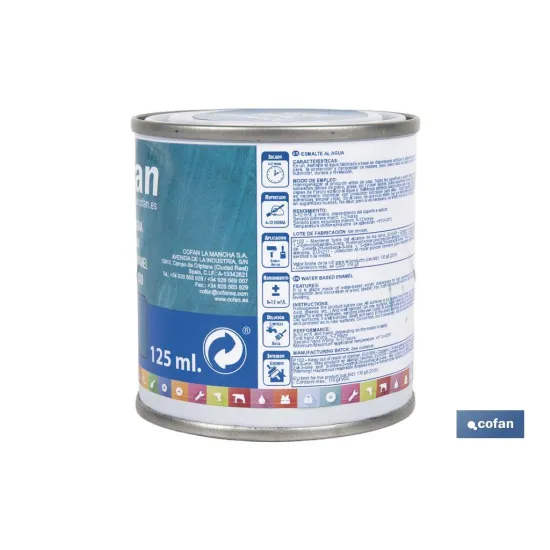 Comprar ESMALTE AL AGUA (125 ML) AZUL REAL  Cofan | almacendeferreteriacor.es
