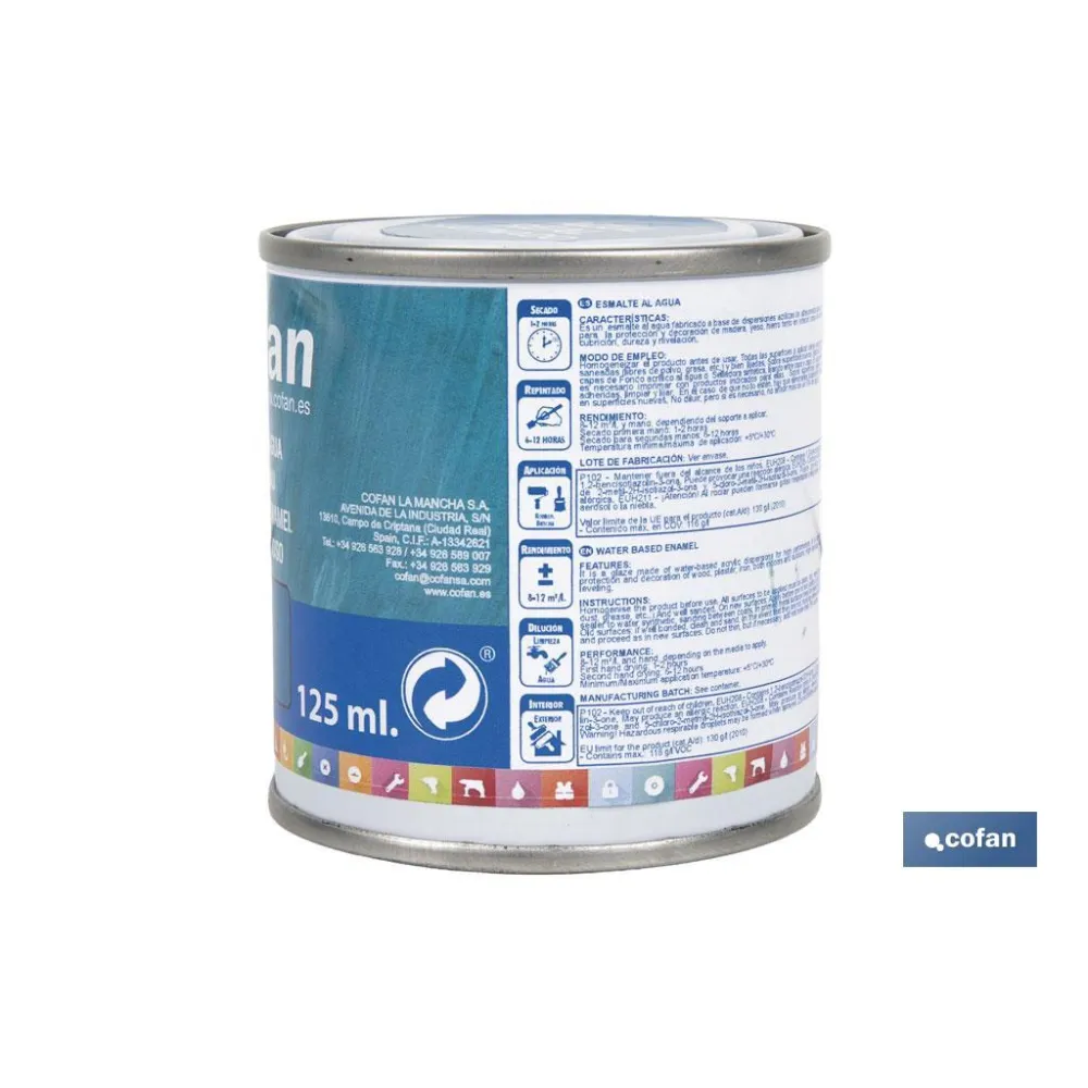 Comprar ESMALTE AL AGUA (125 ML) AZUL REAL  Cofan | almacendeferreteriacor.es