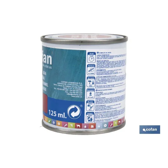 Comprar ESMALTE AL AGUA (125 ML) ROJO GRANA Cofan | almacendeferreteriacor.es