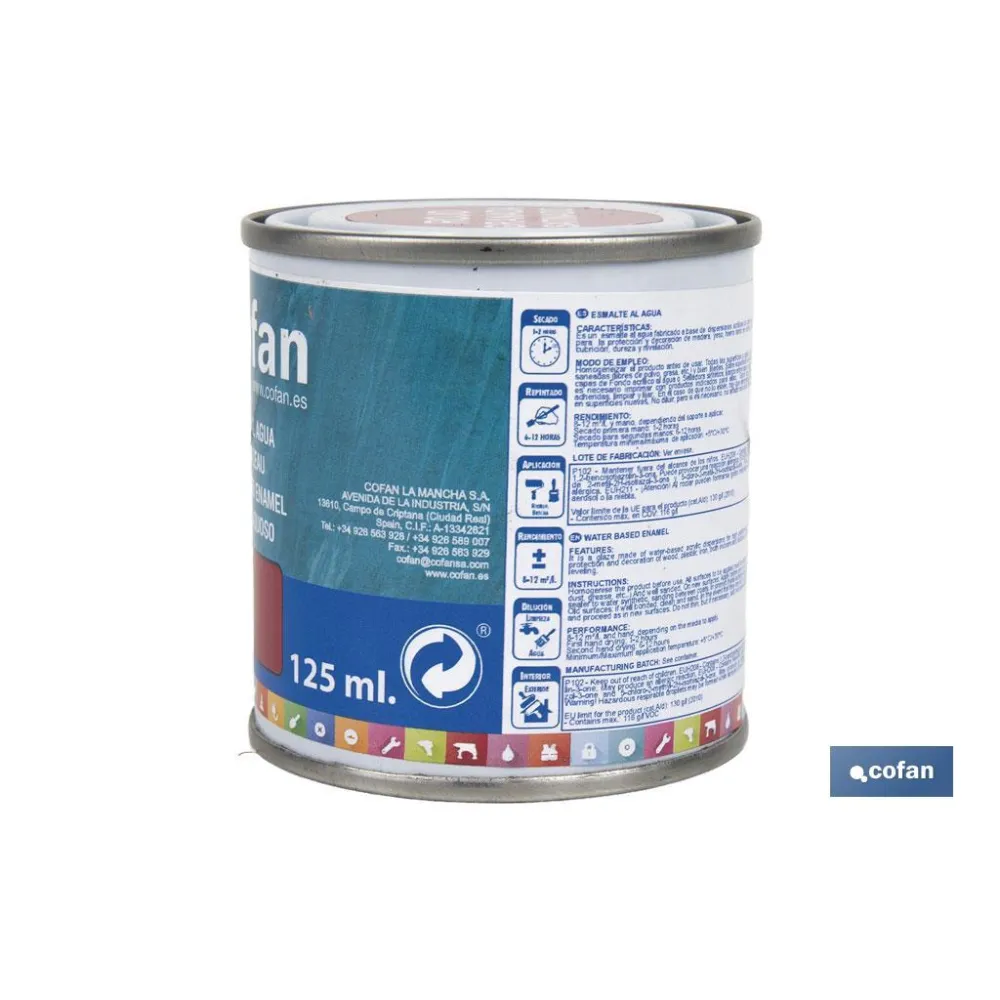 Comprar ESMALTE AL AGUA (125 ML) ROJO GRANA Cofan | almacendeferreteriacor.es