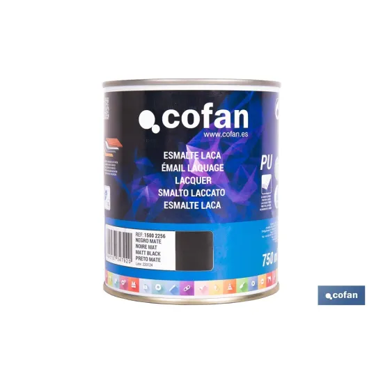 Comprar ESMALTE LACA AL AGUA NEGRO 750 ML M Cofan | almacendeferreteriacor.es
