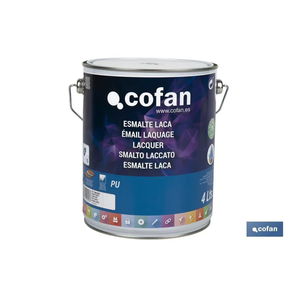 Comprar ESMALTE LACA AL AGUA BLANCO 4 L MAT Cofan | almacendeferreteriacor.es
