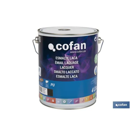 Comprar ESMALTE LACA AL AGUA NEGRO 4 L MATE Cofan | almacendeferreteriacor.es