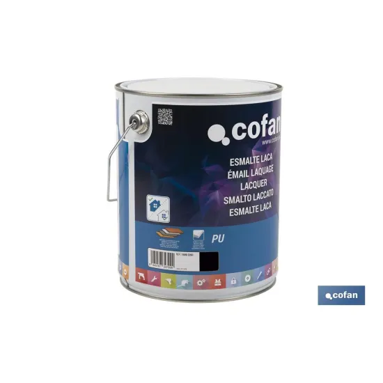 Comprar ESMALTE LACA AL AGUA NEGRO 4 L SATI Cofan | almacendeferreteriacor.es