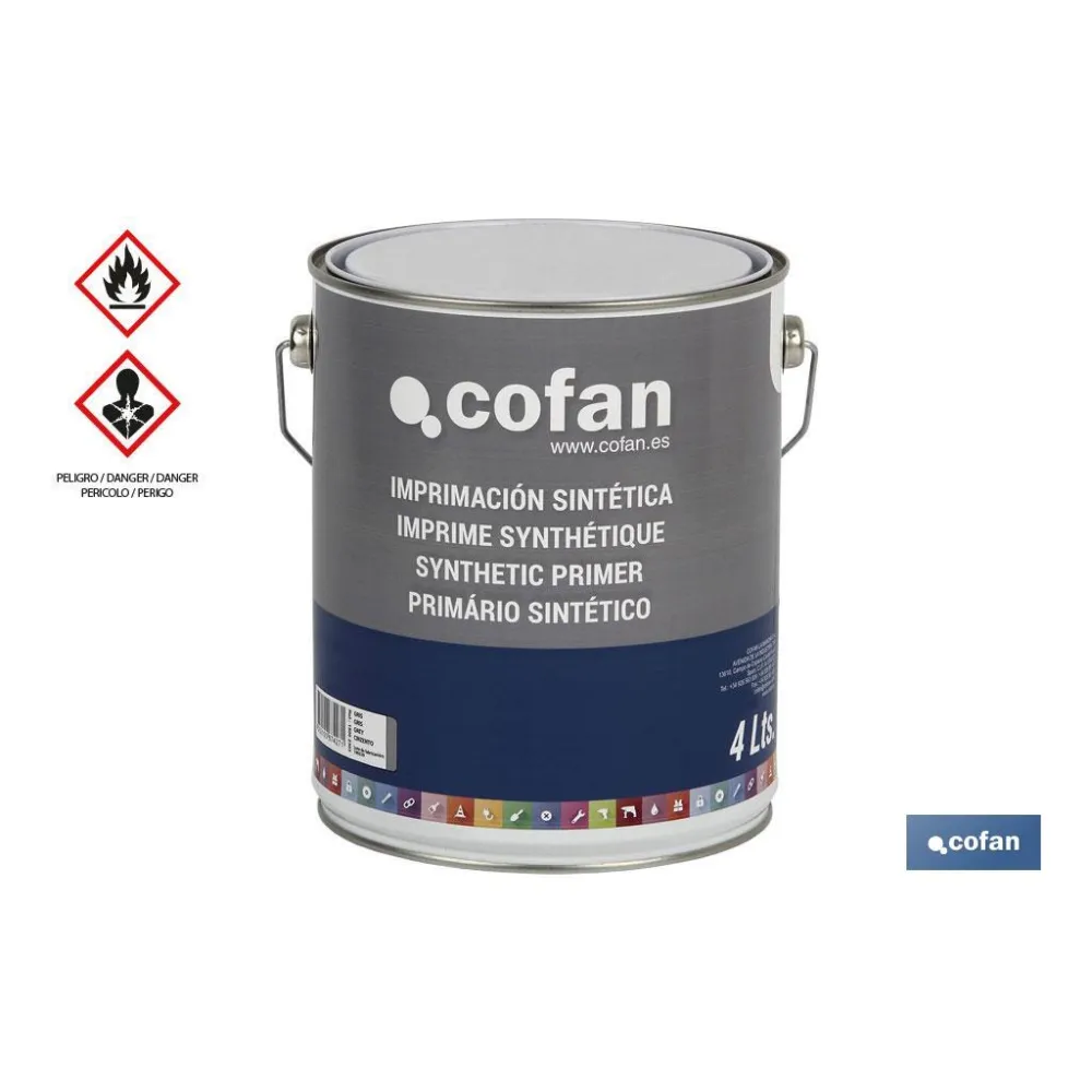Comprar IMPRIMACIÓN SINTÉTICA (4 L) GRIS (P Cofan | almacendeferreteriacor.es