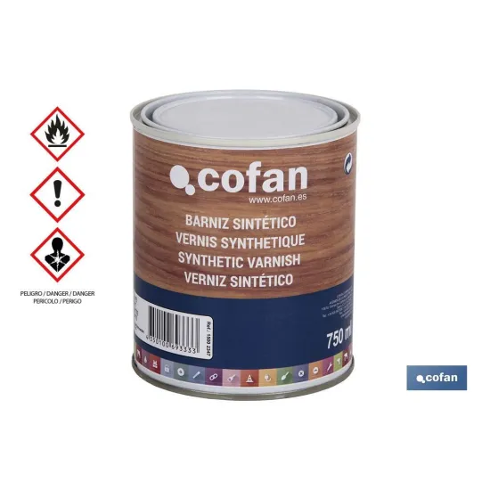 Comprar BARNIZ SINTÉTICO BRILLO 750 ML (PAC Cofan | almacendeferreteriacor.es