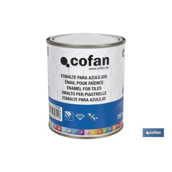 Comprar ESMALTE PARA AZULEJOS AL AGUA 750 M Cofan | almacendeferreteriacor.es