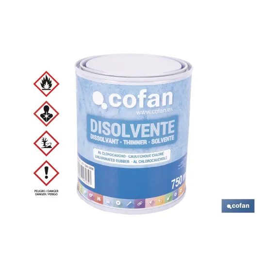 Comprar DISOLVENTE CLOROCAUCHO 750 ML (PACK Cofan | almacendeferreteriacor.es